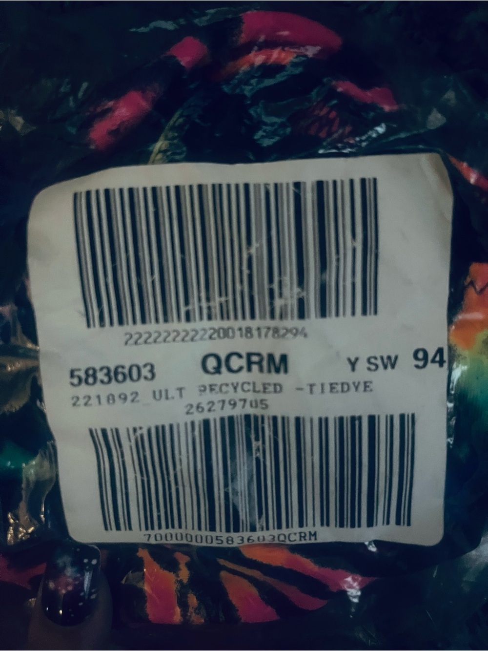 Victoria's Secret Pink Black Tie Dye Rainbow Scoop One Piece Bathing Swimsuit - Picture 6 of 6